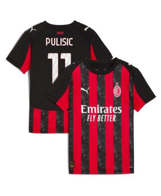 Puma - Big Boys and Girls Christian Pulisic Red AC Milan 2025/26 Home Replica Player Jersey