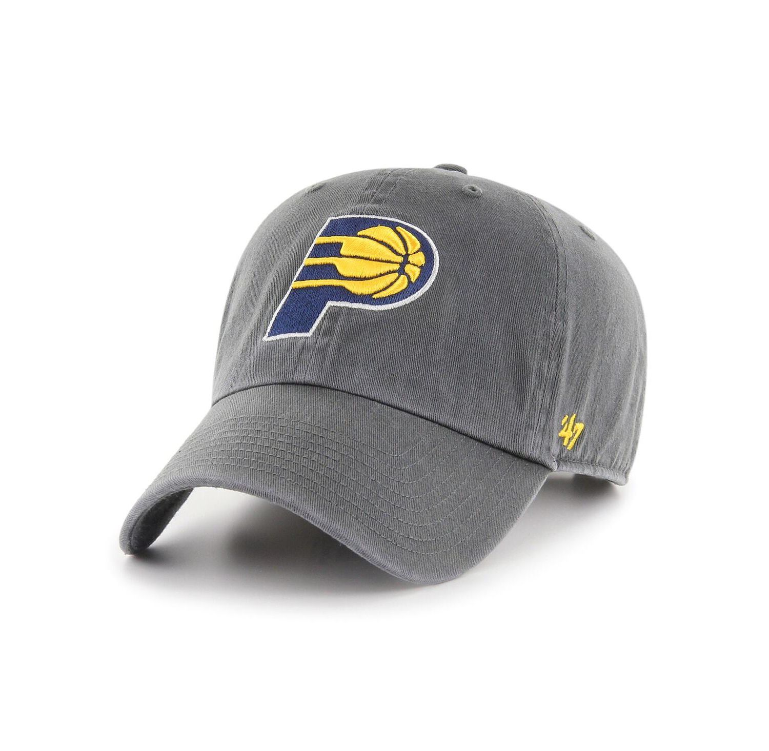 Men's Charcoal Indiana Pacers Primary Logo Clean Up Adjustable Hat