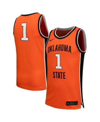 Nike - Men's 1 Orange Oklahoma State Cowboys Replica Basketball Jersey