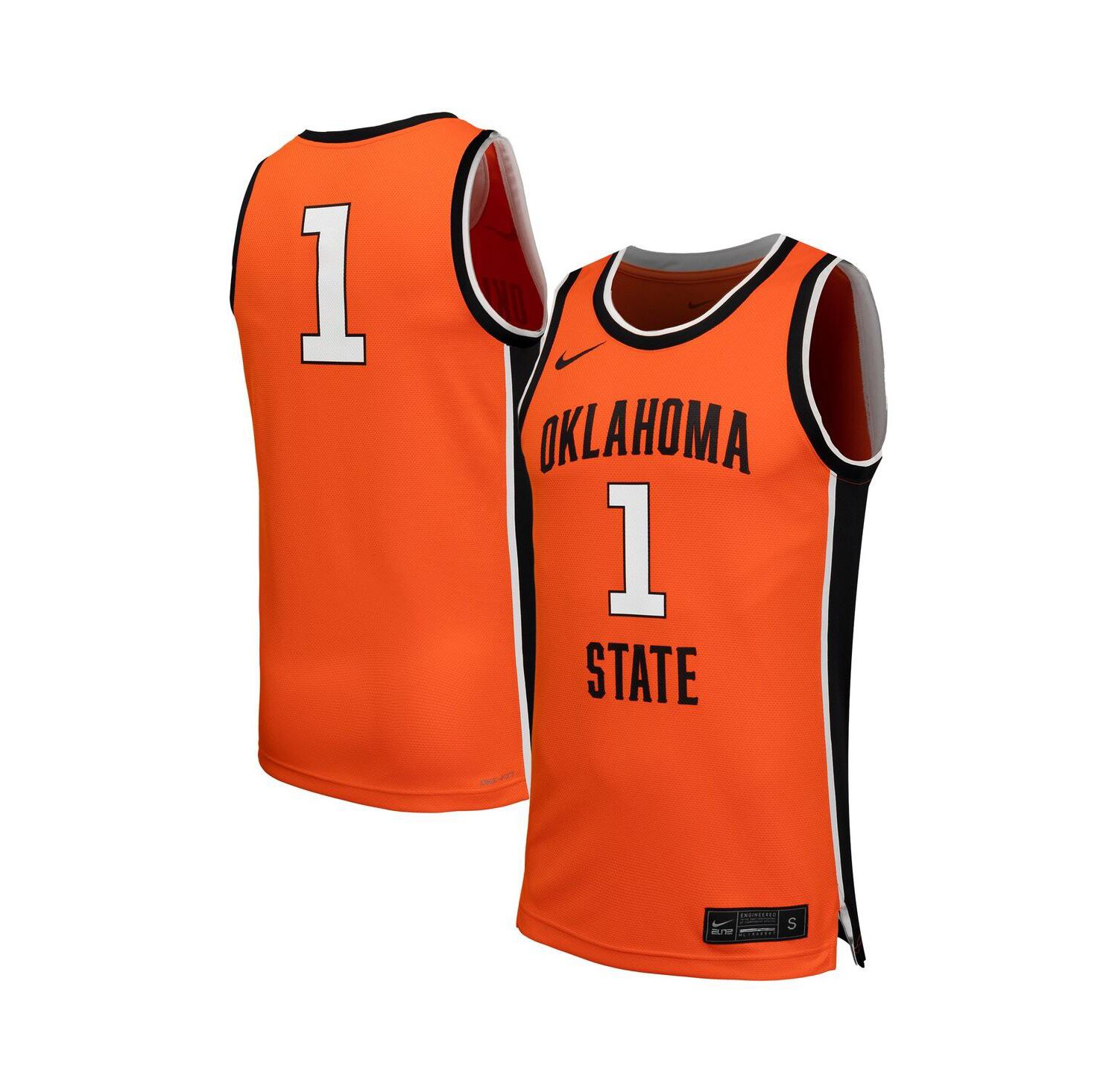 Men's 1 Orange Oklahoma State Cowboys Replica Basketball Jersey