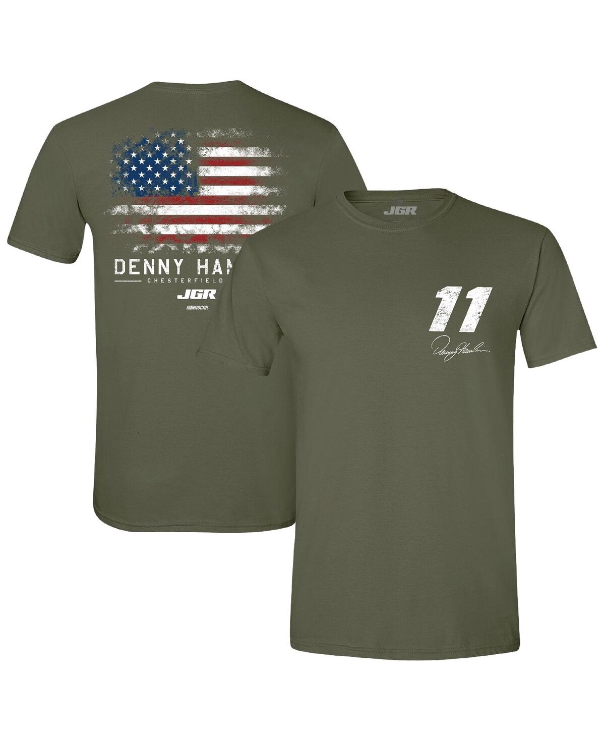 Men's Green Denny Hamlin Flag T-Shirt - Green