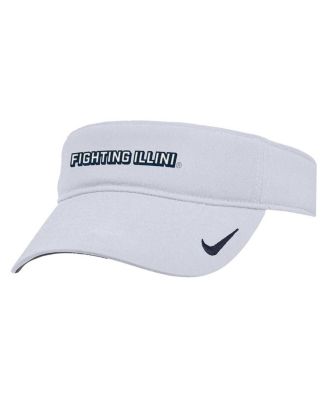 Nike - Men's White Illinois Fighting Illini 2025 On-Field Ace Performance Adjustable Visor Hat