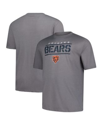 Fanatics - Men's Heather Gray Chicago Bears Big Tall Top Notch T-Shirt