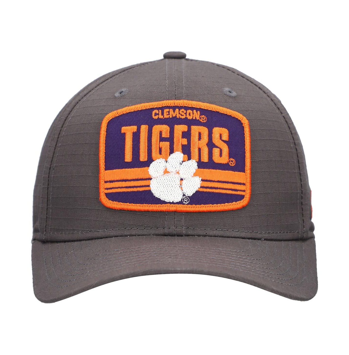 Мужская кепка New Era Charcoal Clemson Tigers Team Elevated 9SEVENTY Stretch-Snap Adjustable Hat — фото 2