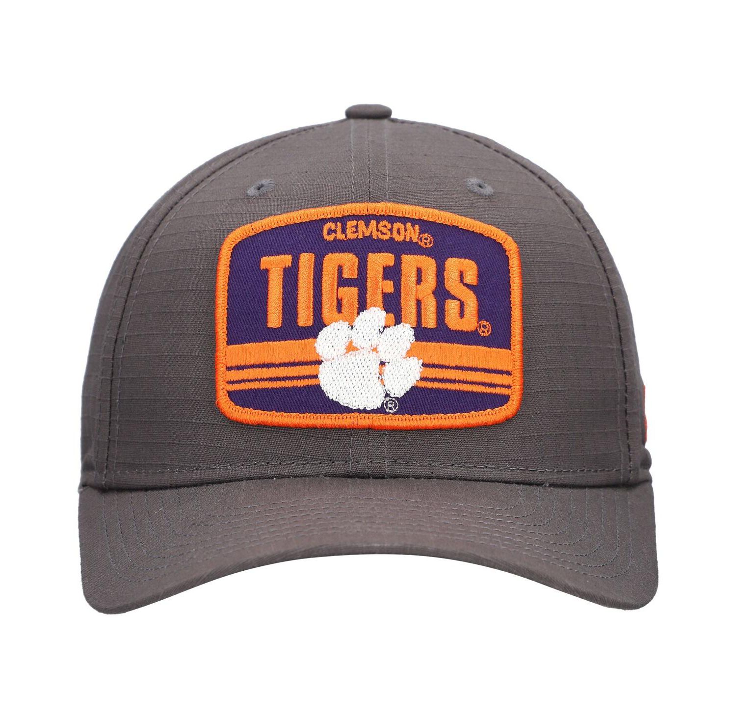 Men's Charcoal Clemson Tigers Team Elevated 9SEVENTY Stretch-Snap Adjustable Hat
