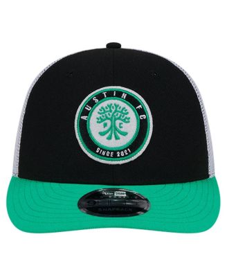 Men's Black Austin FC Throwback Trucker Low Profile 9FIFTY Snapback Hat