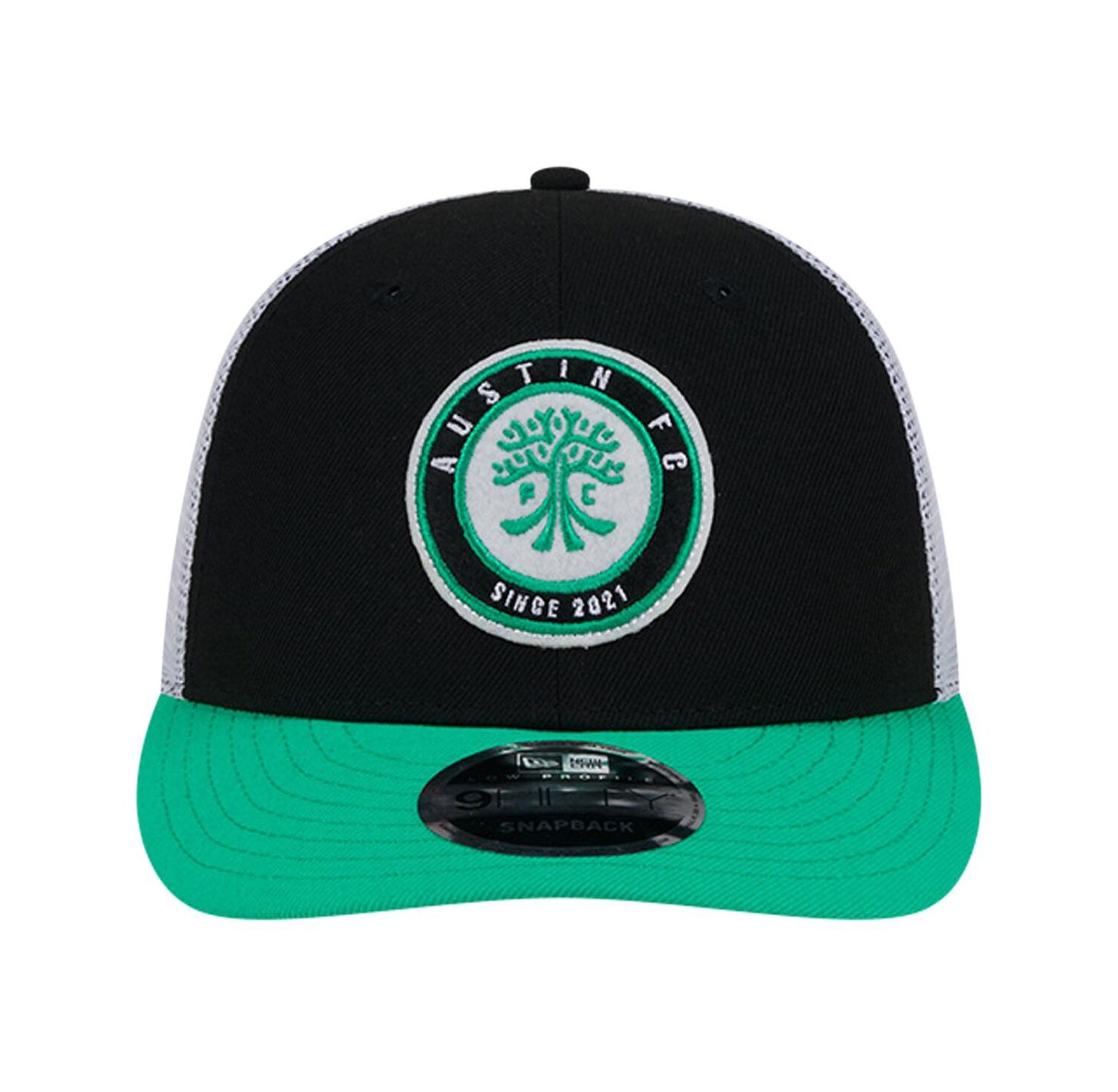 Men's Black Austin FC Throwback Trucker Low Profile 9FIFTY Snapback Hat