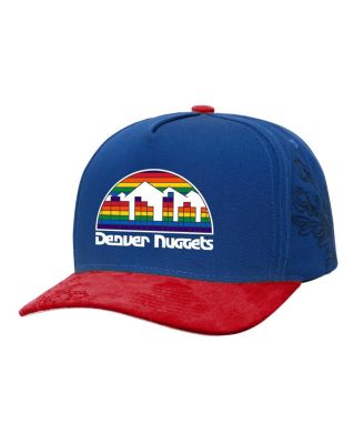 Mitchell & Ness - Men's Blue/Red Denver Nuggets May Flowers Adjustable Hat