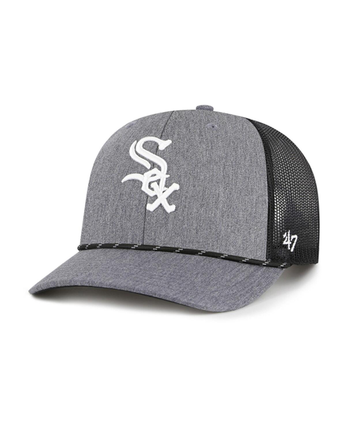 47 Brand Men's Charcoal Chicago White Sox Carbon Rope Trucker Adjustable Hat