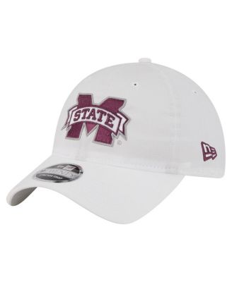 New Era - Men's White Mississippi State Bulldogs Active Ripstop 9TWENTY Adjustable Hat