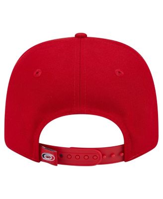 Men's Red Carolina Hurricanes Logo Basic 9SEVENTY Adjustable Hat