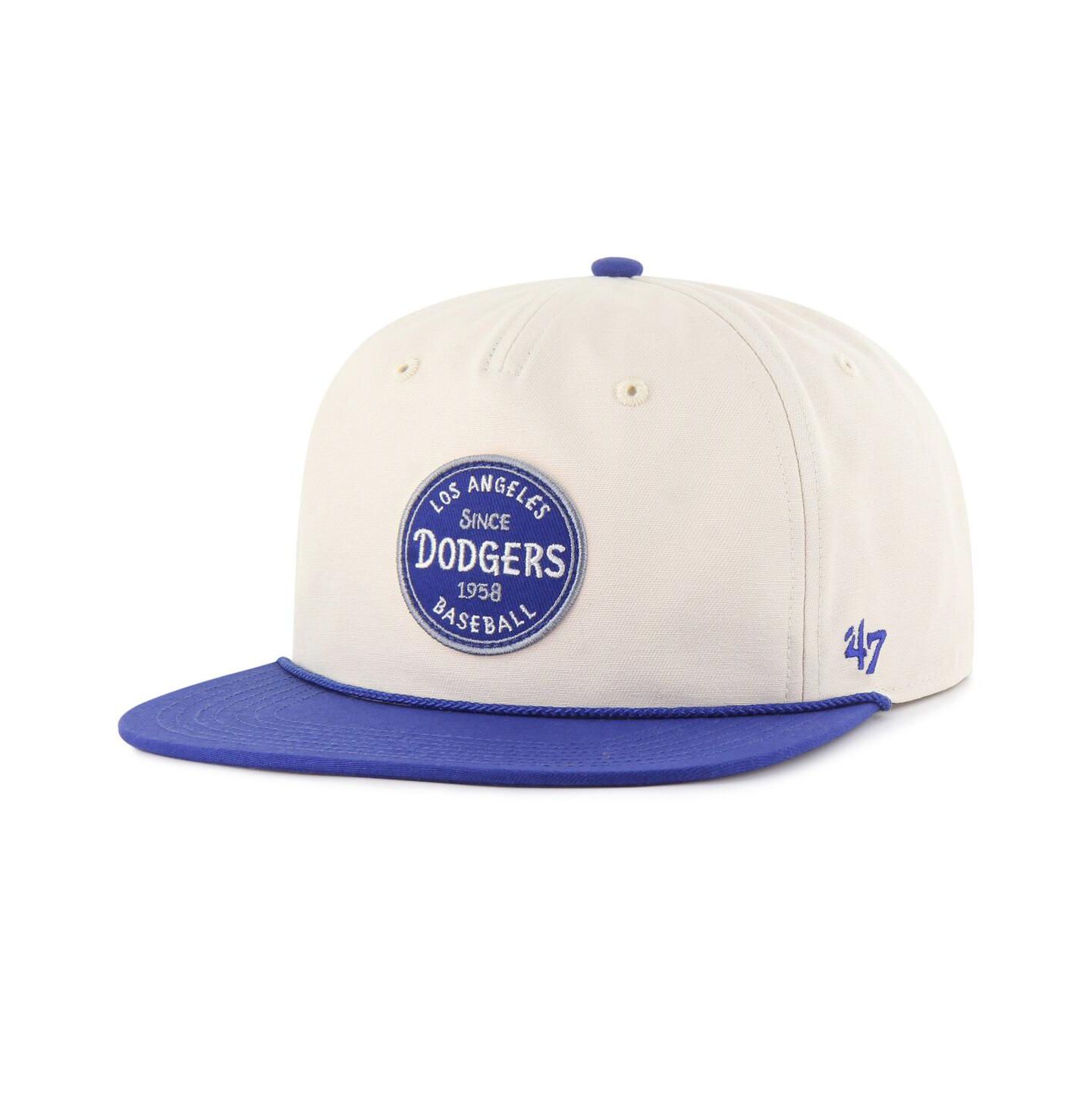 Мужская кепка '47 Brand Cream Los Angeles Dodgers Payson Captain Adjustable Hat — фото 1