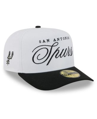 New Era - Men's White/Black San Antonio Spurs 2025 NBA Draft A-Frame 59FIFTY Fitted Hat