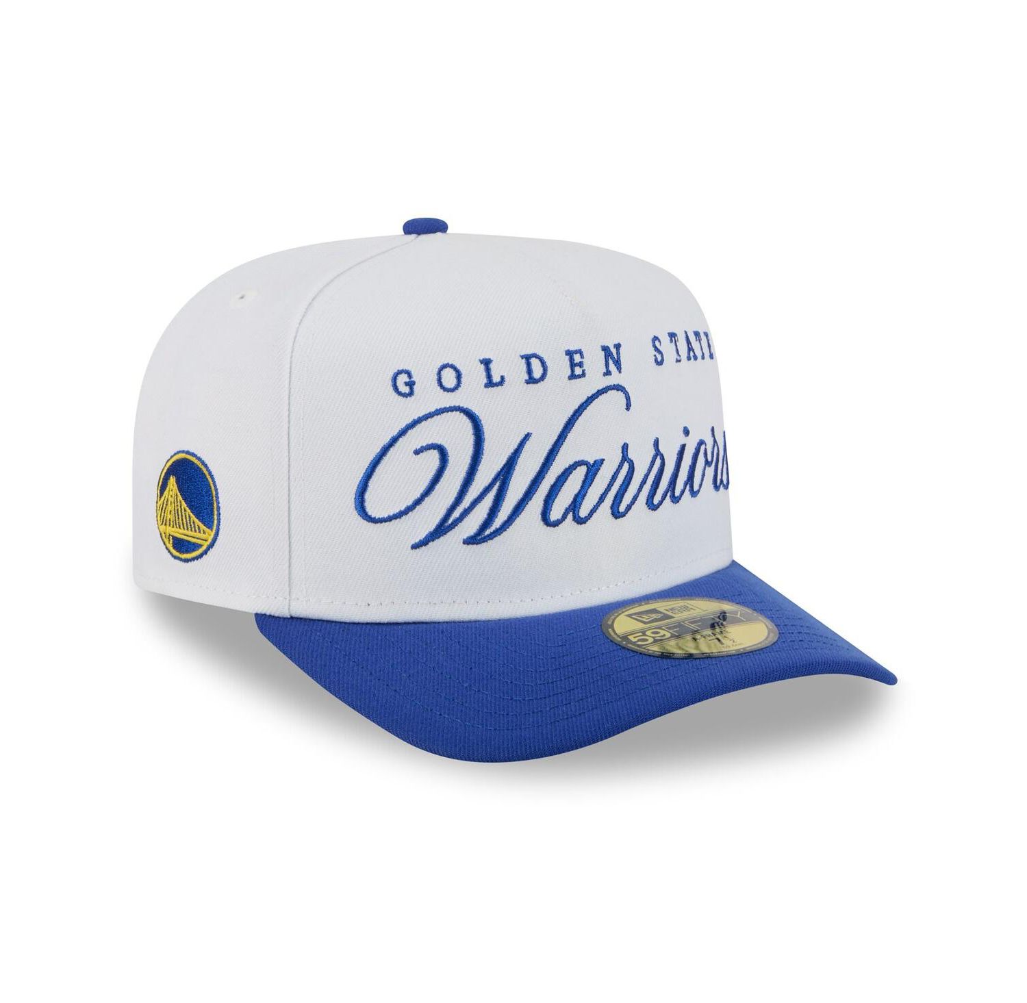 Men's White/Royal Golden State Warriors 2025 NBA Draft A-Frame 59FIFTY Fitted Hat