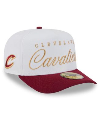 New Era - Men's White/Wine Cleveland Cavaliers 2025 NBA Draft A-Frame 59FIFTY Fitted Hat
