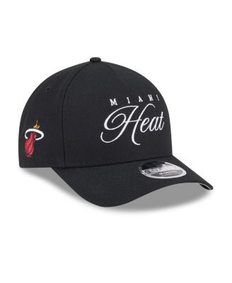 New Era - Men's Black Miami Heat 2025 NBA Draft M-Crown A-Frame 9FORTY Adjustable Hat