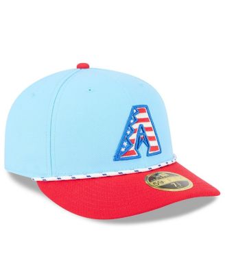 Men's Light Blue/Red Arizona Diamondbacks 2025 Fourth of July Low Profile 59FIFTY Fitted Hat