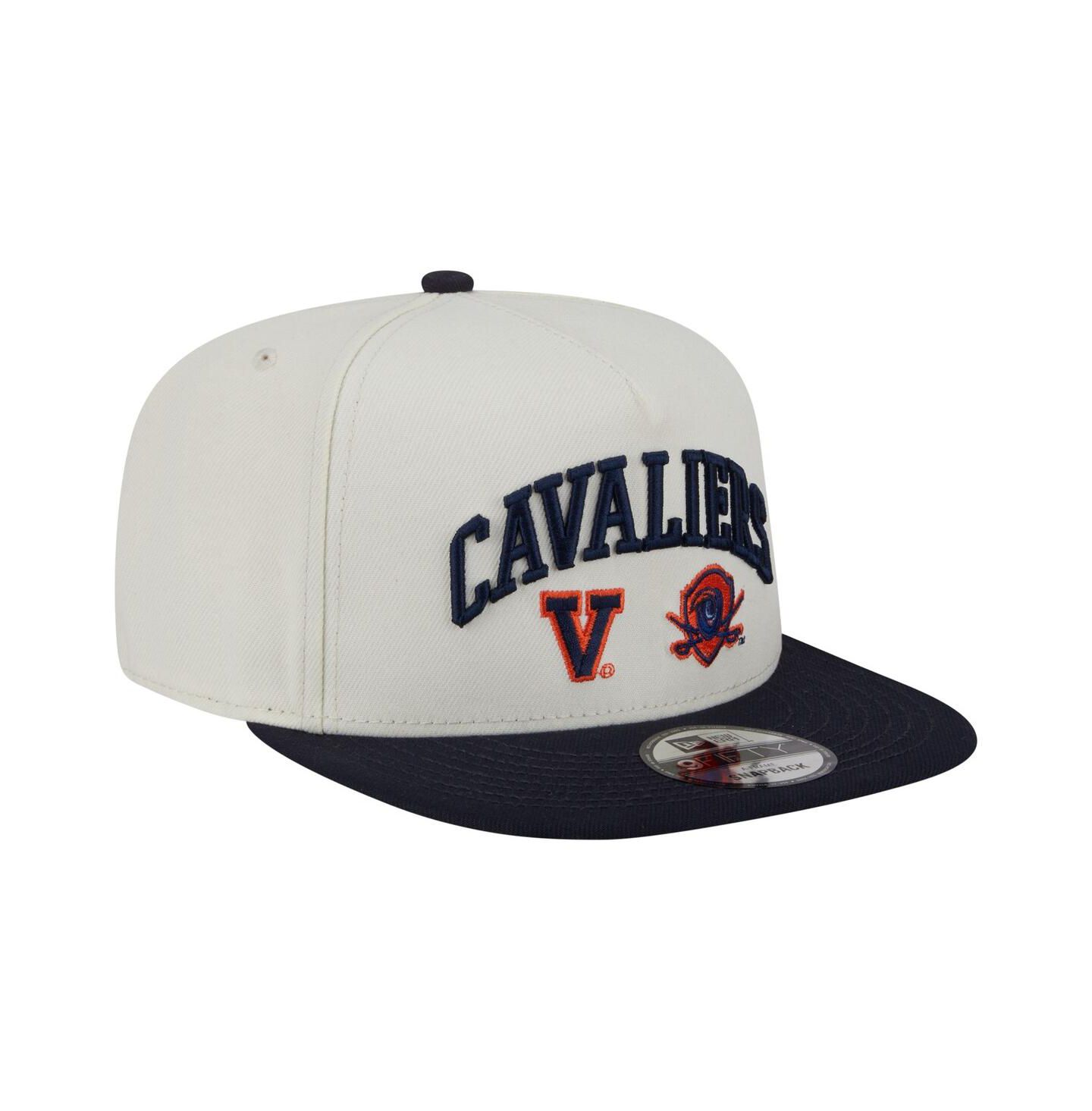 Мужская кепка New Era White Virginia Cavaliers Collegiate 9FIFTY A-Frame Snapback Hat — фото 3