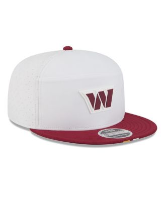 Men's White/Burgundy Washington Commanders 2025 NFL Training Camp Split Panel 9FIFTY Snapback Hat