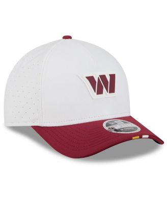 Men's White/Burgundy Washington Commanders 2025 NFL Training Camp A-Frame 9FORTY Adjustable Hat