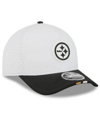 Men's White/Black Pittsburgh Steelers 2025 NFL Training Camp A-Frame 9FORTY Adjustable Hat