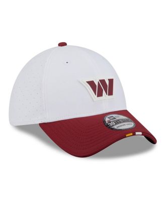 Men's White/Burgundy Washington Commanders 2025 NFL Training Camp 39THIRTY Flex Hat