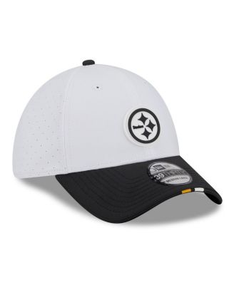 Men's White/Black Pittsburgh Steelers 2025 NFL Training Camp 39THIRTY Flex Hat