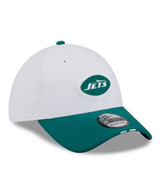 Men's White/Green New York Jets 2025 NFL Training Camp 39THIRTY Flex Hat