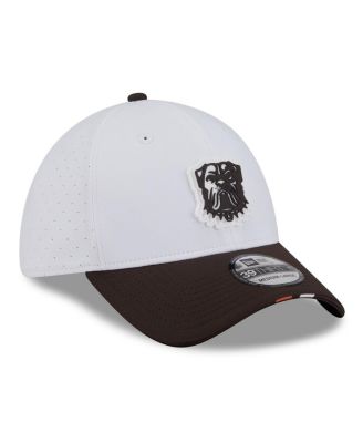 Men's White/Brown Cleveland Browns 2025 NFL Training Camp 39THIRTY Flex Hat