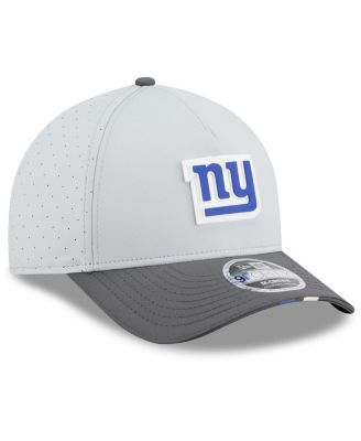 Men's Gray/Graphite New York Giants 2025 NFL Training Camp A-Frame 9FORTY Adjustable Hat
