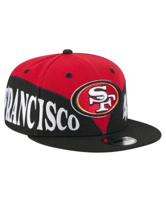 New Era - Men's Scarlet/Black San Francisco 49ers Split 9FIFTY Snapback Hat