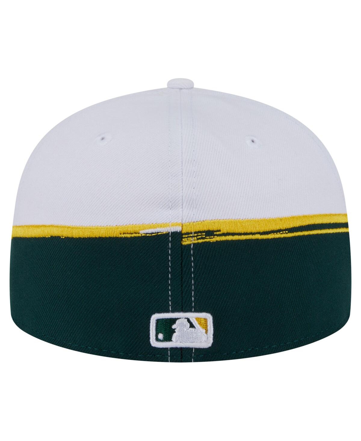 New Era Men's Green/White Athletics Paint Stroke 59FIFTY Fitted Hat