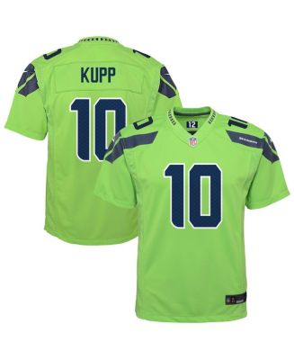 Nike Big Boys and Girls Cooper Kupp Neon Green Seattle Seahawks