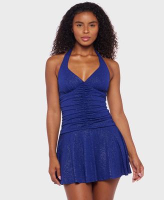 B Darlin - Juniors' Sleeveless Glitter Fit & Flare Dress