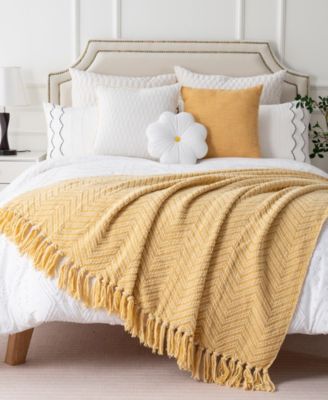 Herringbone Chenille Knit Throw, 50" x 60"