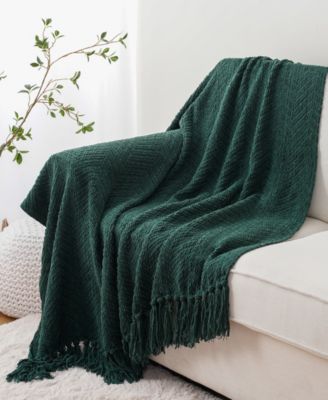 Herringbone Chenille Knit Throw, 60"x 80"