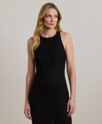 Women's Beaded Netting Sleeveless Cocktail Dress