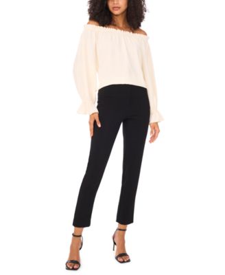 Women's Scuba Crepe Off-The-Shoulder Top