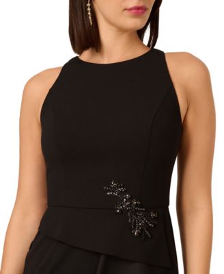 Women's Cascading-Ruffle Crepe Gown