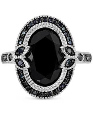 Macy's - Black Spinel Ring (5 ct. t.w.) in Sterling Silver