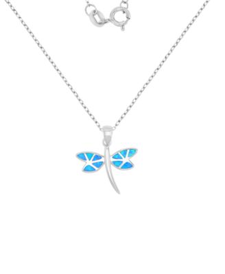Sterling Silver Dragonfly Pendant Necklace