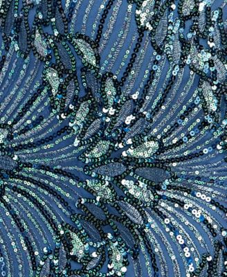 Juniors' Embroidered Sequined Bodycon Dress