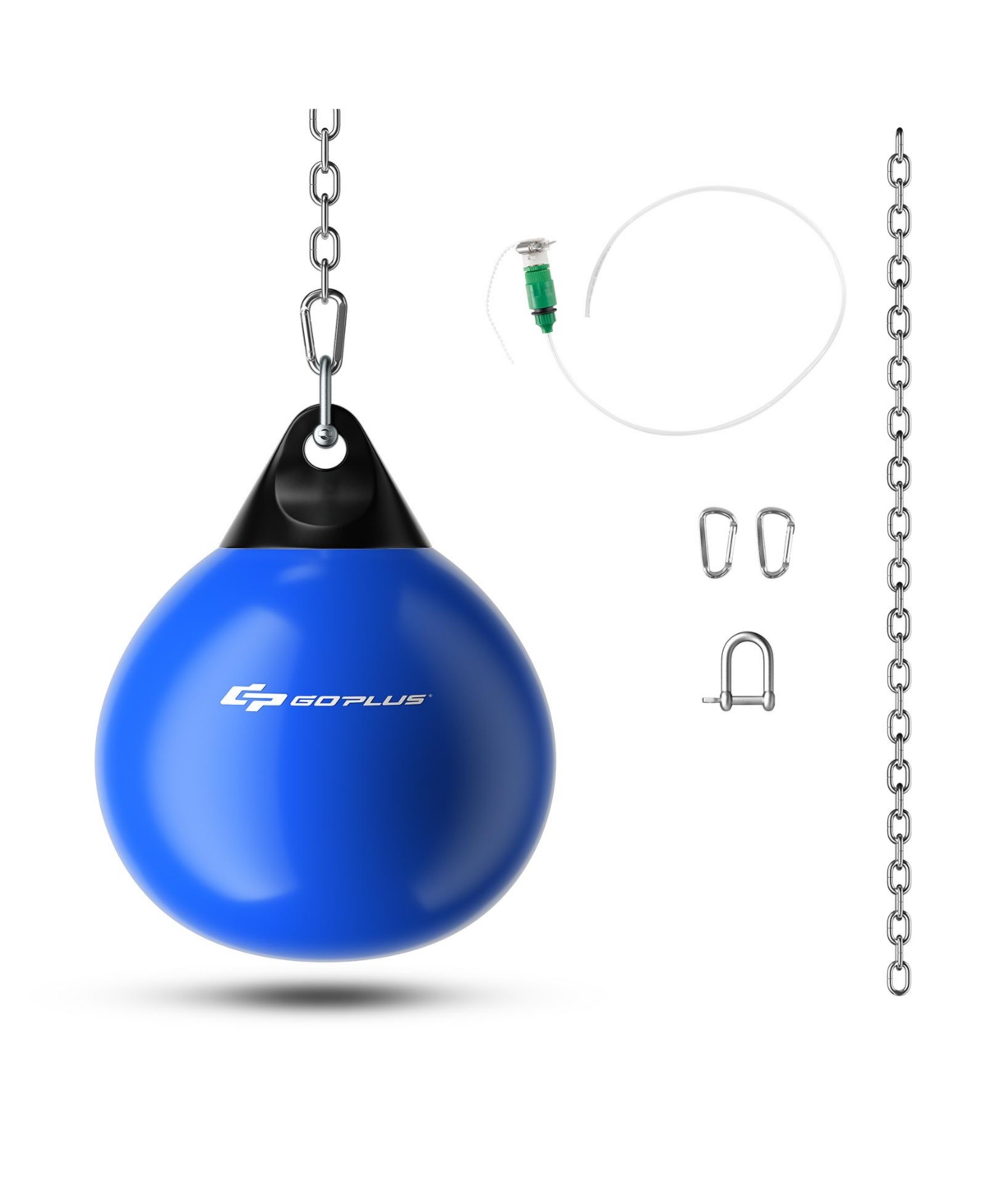 21 Inch Water Punching Bag with Adjustable Metal Chain - Blue