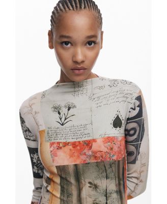 Women's Collage fitted dress