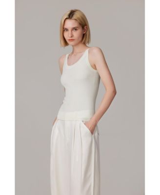 Women's Scoop Neck Tank Top | 75% Merino Wool 25% Silk Ultra-Soft Layering Essential | Natrual Moisture Wicking Sweater