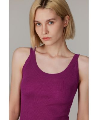 Women's Scoop Neck Tank Top | 75% Merino Wool 25% Silk Ultra-Soft Layering Essential | Natrual Moisture Wicking Sweater