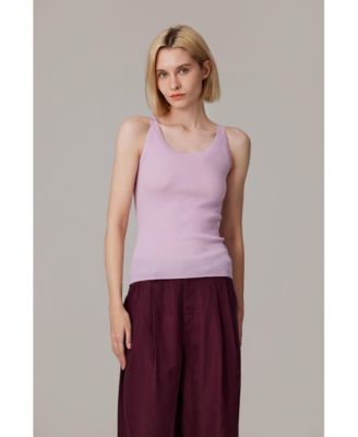 Women's Scoop Neck Tank Top | 75% Merino Wool 25% Silk Ultra-Soft Layering Essential | Natrual Moisture Wicking Sweater