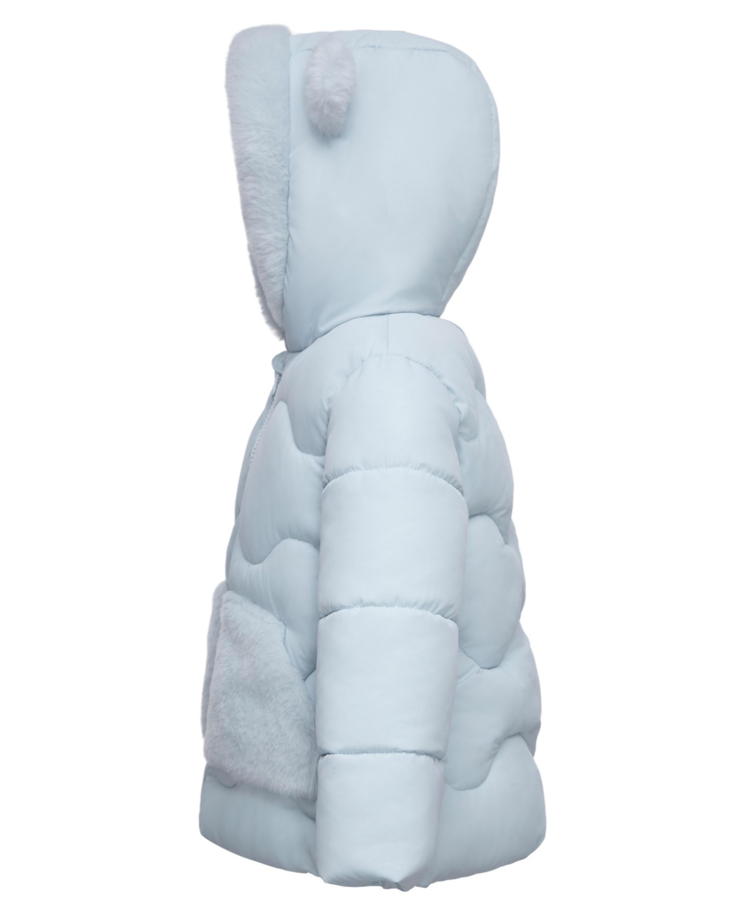 Куртка Rokka&Rolla Soft Lined Puffer Jacket 2T-5T для девочек-малышей, цвет: Синий — фото 4