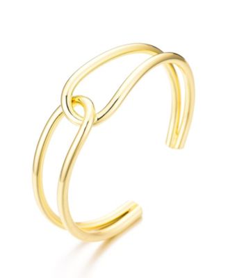 14K Gold Plated Overlapping Cuff Bracelet