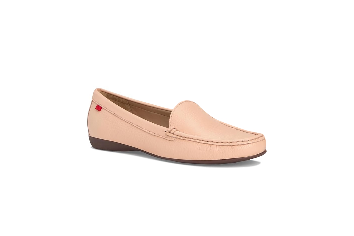 Womens Lake Road Comfort Slip on Leather Loafer - Navvy grainy
